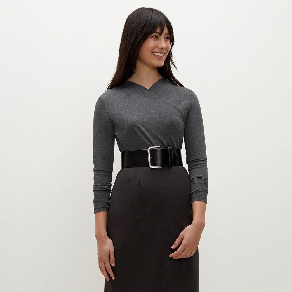 MM Lafleur charcoal melange Octavia top size 6